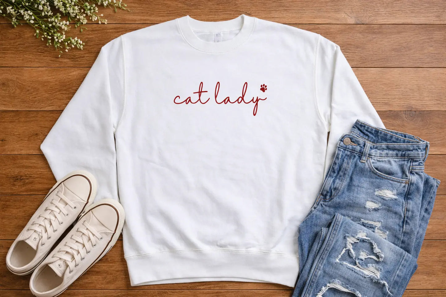 Cat Lady Crew Sweatshirt TP