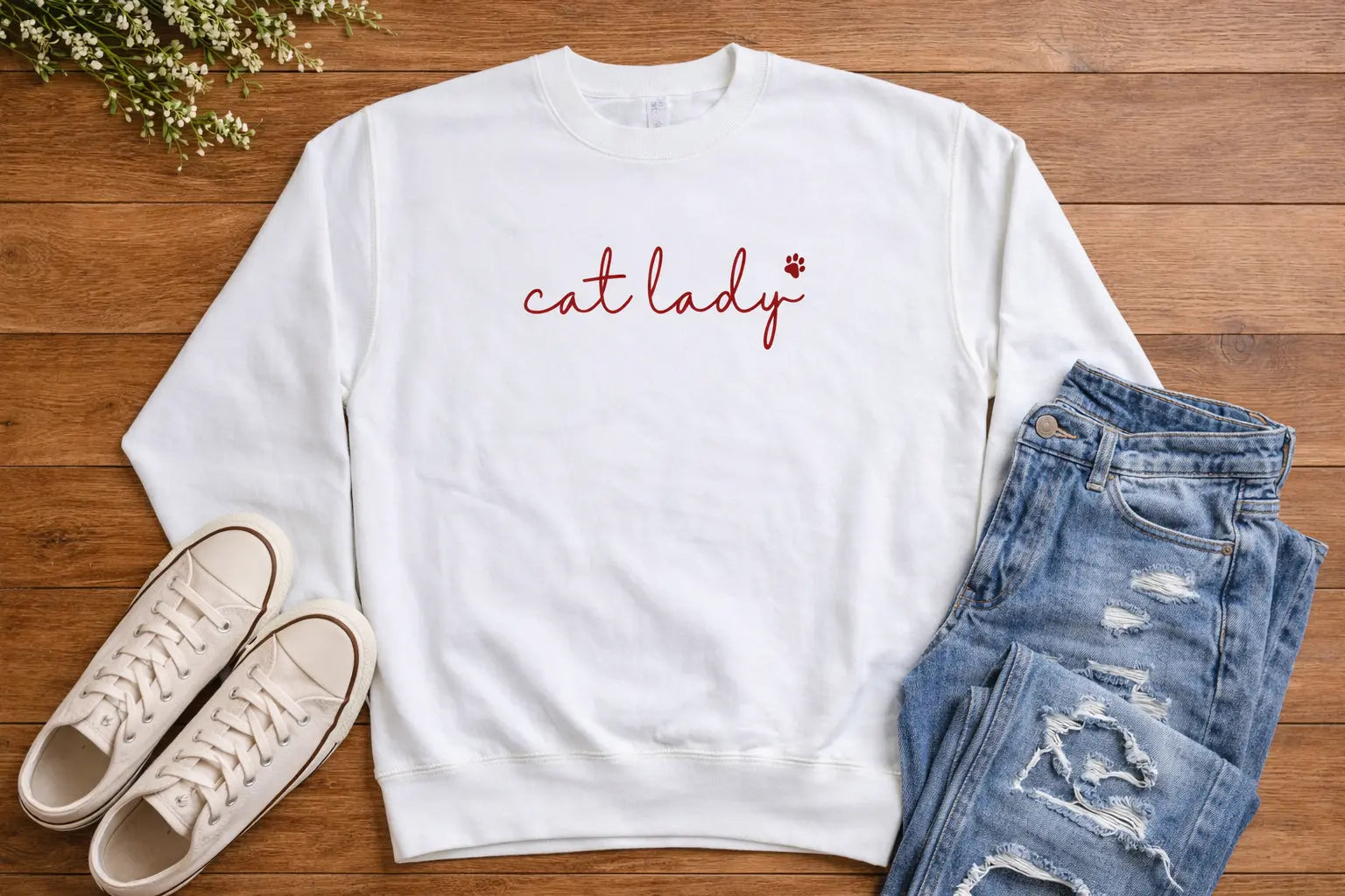 Cat Lady Crew Sweatshirt TP