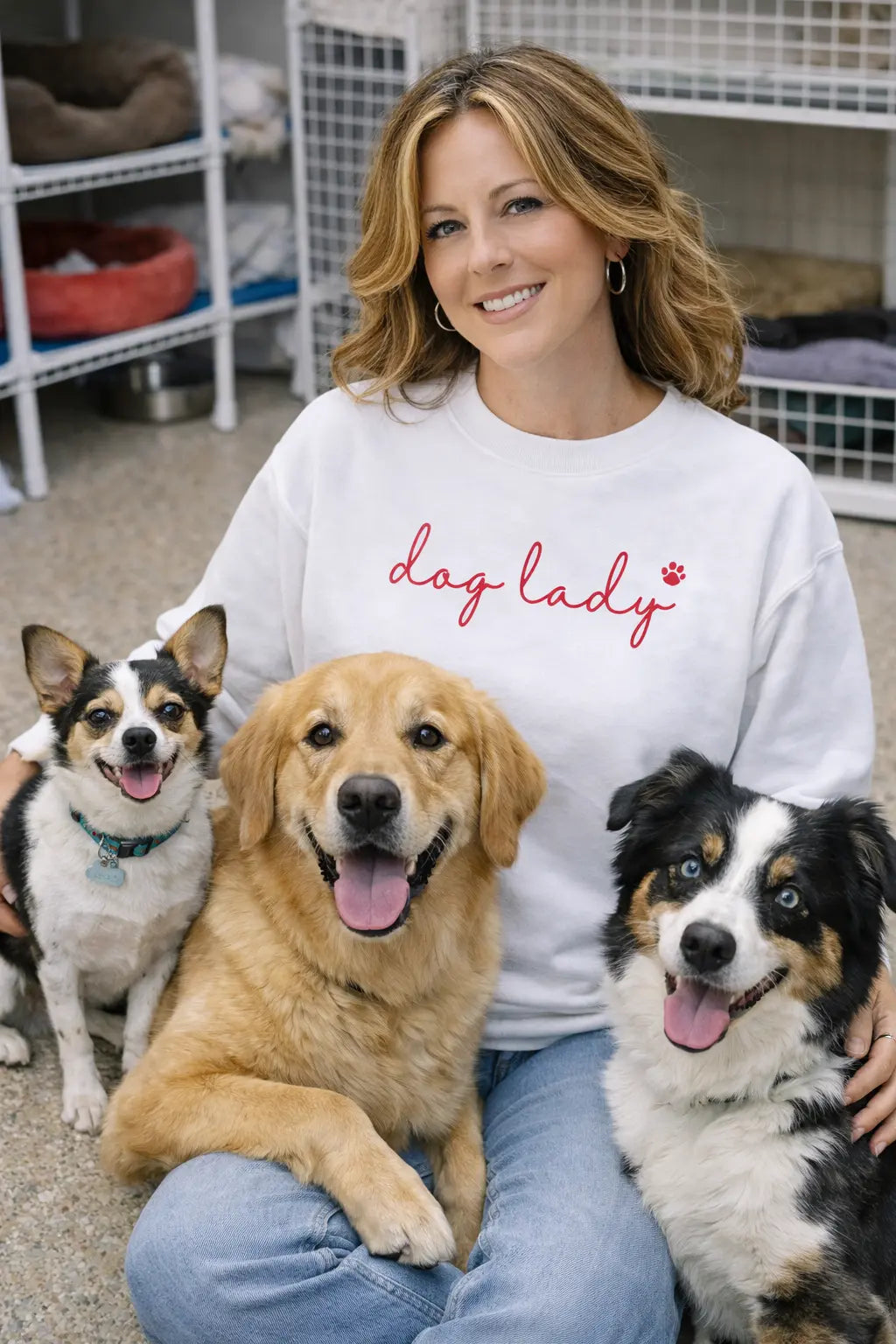 Dog Lady Crew Sweatshirt TP